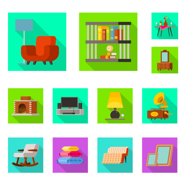 设计舒适和设备标志集图片下载