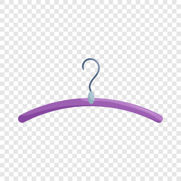 紫色衣架图标卡通风格图片下载