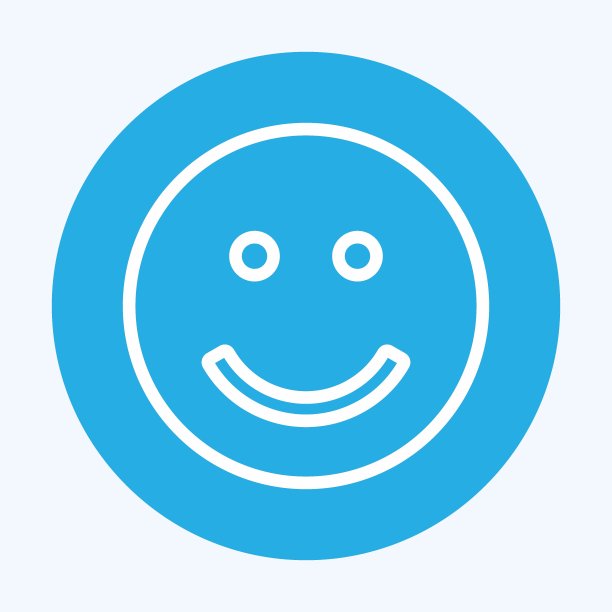 图标表情符号的微笑。适用于表情符号。蓝眼睛的风格。简单的设计可编辑。设计模板向量。简单的符号说明图片下载