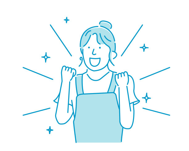 一个年轻女子欢呼和表达喜悦的矢量插图图片下载