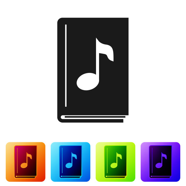 黑色有声书图标孤立在白色背景图片下载