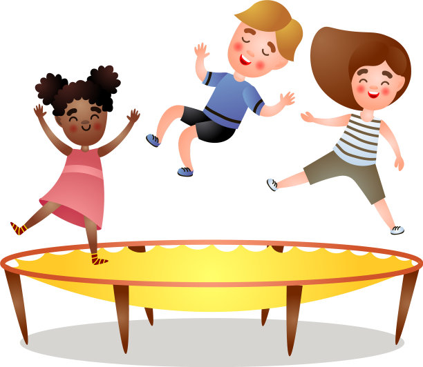 非洲和黑发女孩可爱的男孩跳图片下载