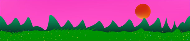 粉红色的天空和山脉景观图片下载