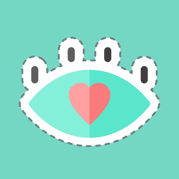 贴纸线条切割的含义。适合社区象征。简单的设计可编辑。设计模板向量。简单的符号说明图片下载