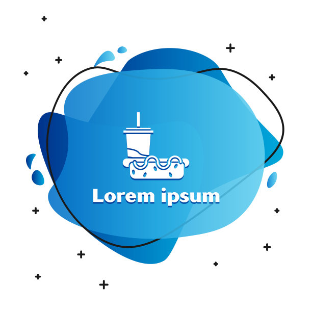 白纸玻璃配吸管和热狗图片下载