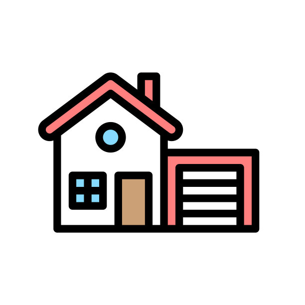房屋建筑可编辑笔画图标图片下载