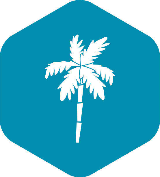 棕榈树图标风格简单图片下载