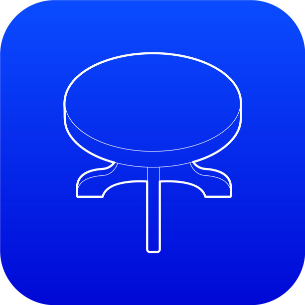 圆桌图标蓝色图片下载
