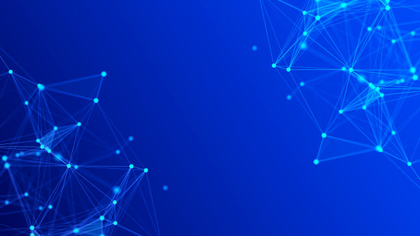 抽象的蓝色未来主义背景。信息数据流的技术浪潮。3 d渲染。图片下载