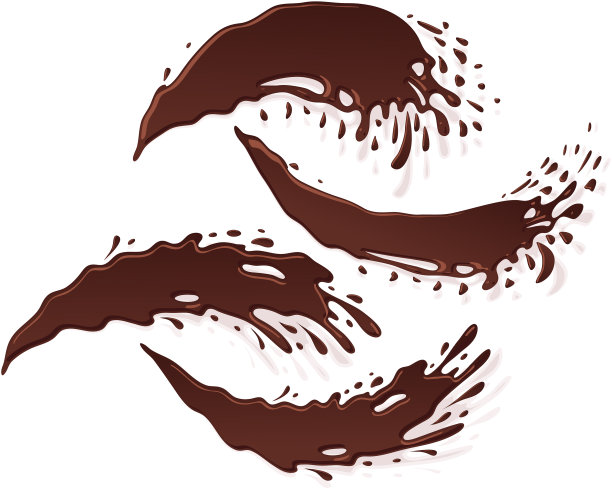 巧克力横幅飞溅斑点滴喷射流设置图片下载