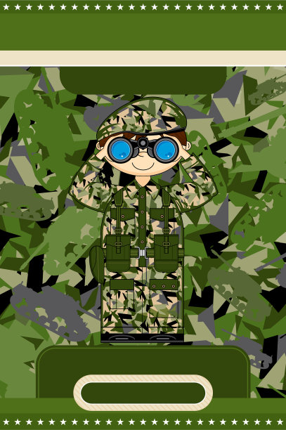 卡通陆军士兵图片下载