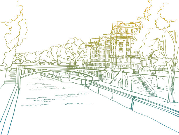 老巴黎、巴黎圣母院和塞纳河的美景。巴黎,法国。图片下载