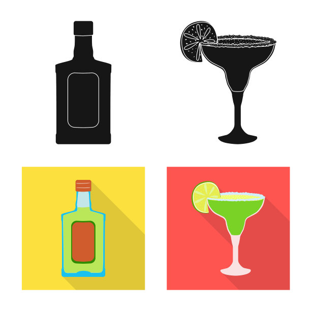 孤立的对象咖啡馆和拉丁标志集图片下载