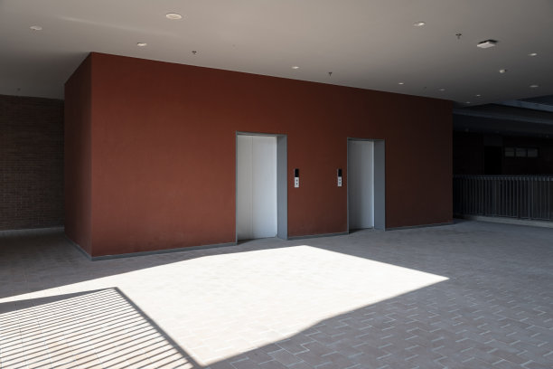 办公楼电梯入口侧面图图片下载