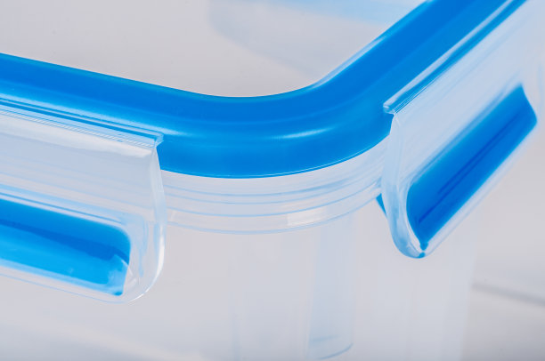 食品容器-塑料午餐盒盖特写图片下载