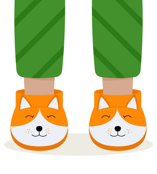 儿童睡衣拖鞋。穿着滑稽拖鞋的孩子们的脚。睡衣派对。图片下载