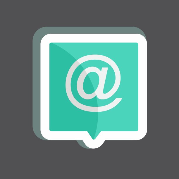 贴纸的电子邮件。适合教育标志。简单的设计可编辑。设计模板向量。简单的符号说明图片下载