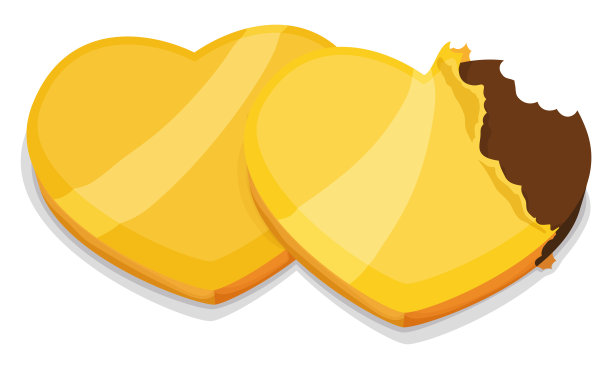 金色包装的美味心形巧克力图片下载