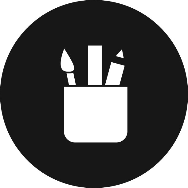 画笔、尺子、铅笔图标简单的汽车标志图片下载