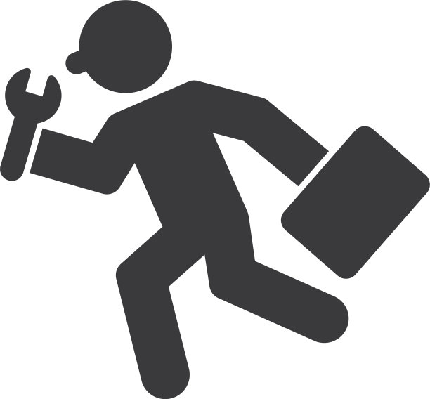 正在运行的维修人员图标图片下载