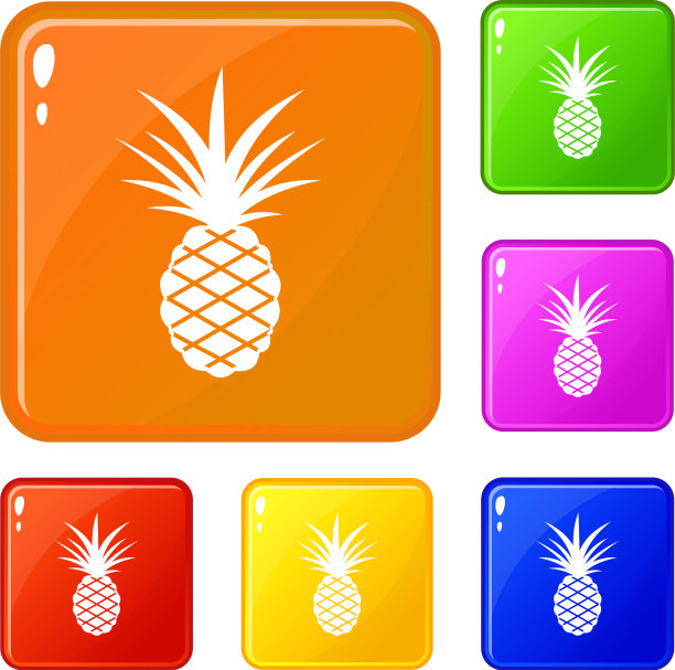 菠萝图标设置颜色图片下载