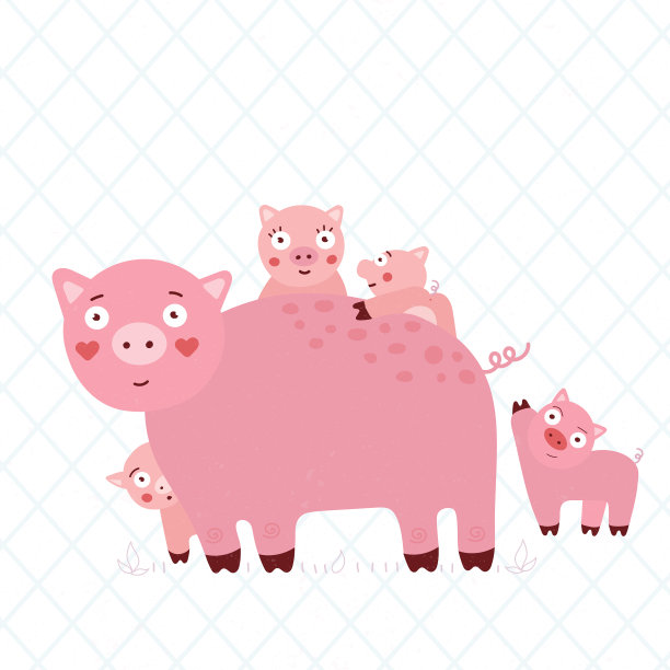 孩子家里的猪图片下载