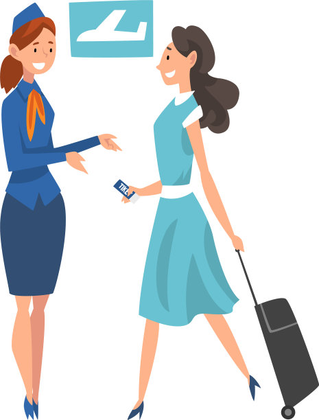 空姐在年轻时检查机票文件图片下载