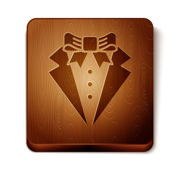 棕色西装图标孤立在白色背景图片下载