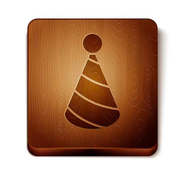 布朗党帽子图标孤立的白色背景图片下载