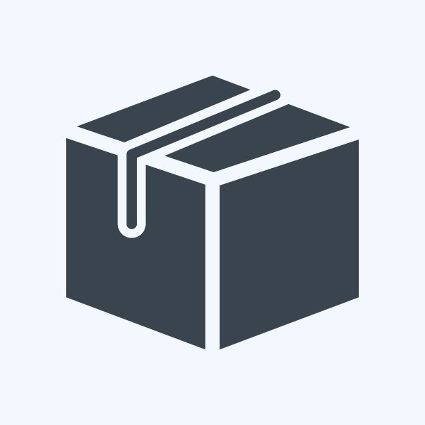 图标包装。适合教育标志。字形风格。简单的设计可编辑。设计模板向量。简单的符号说明图片下载