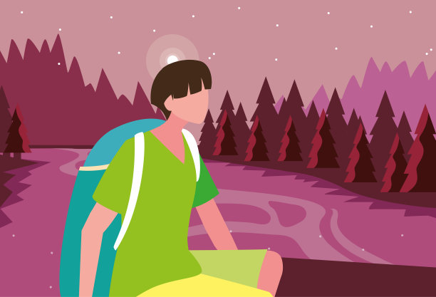 背包徒步旅行的男人图片下载