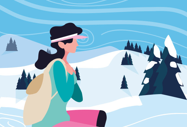 背包徒步旅行的女人图片下载