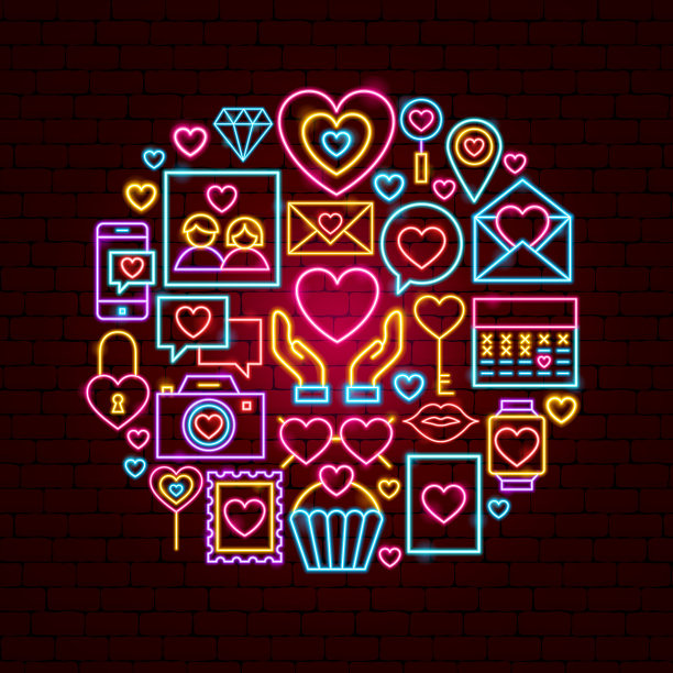 喜欢霓虹概念图片下载