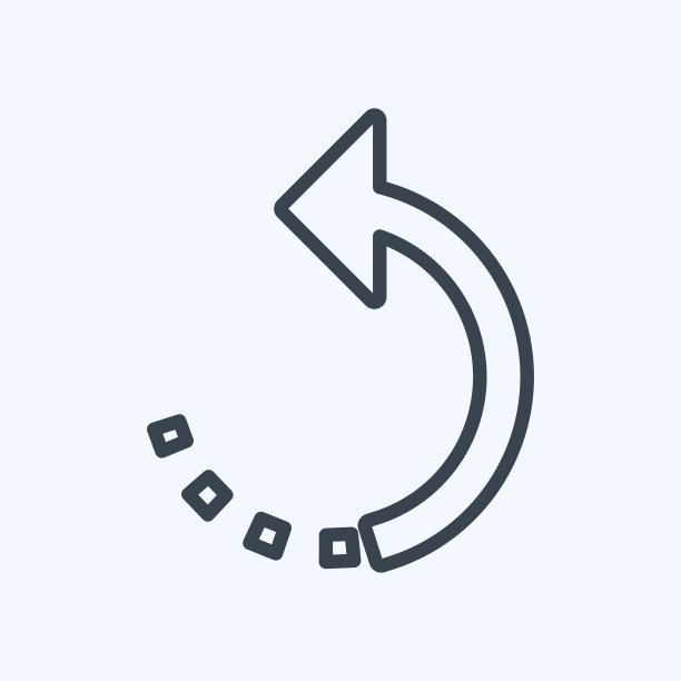 图标左旋转。适用于照片编辑符号。行风格。简单的设计可编辑。设计模板向量。简单的符号说明图片下载