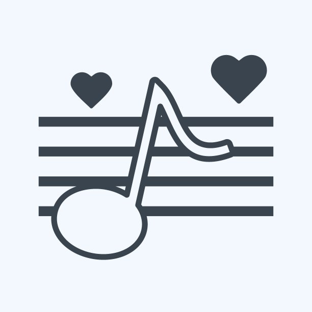 图标的婚礼音乐。适合婚礼的象征。字形风格。简单的设计可编辑。设计模板向量。简单的符号说明图片下载