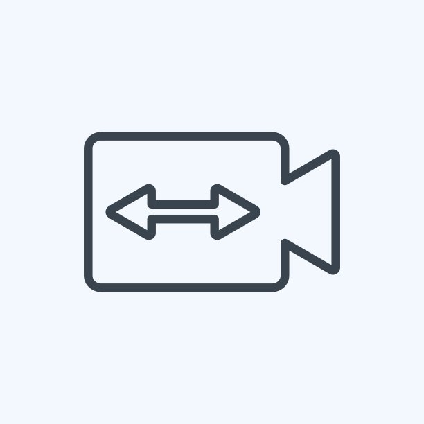 图标切换视频。适用于照片编辑符号。行风格。简单的设计可编辑。设计模板向量。简单的符号说明图片下载