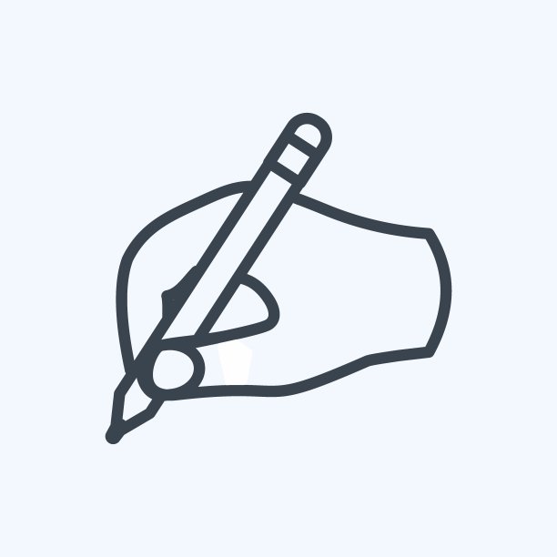 图标写作。适用于手部动作符号。行风格。简单的设计可编辑。设计模板向量。简单的符号说明图片下载