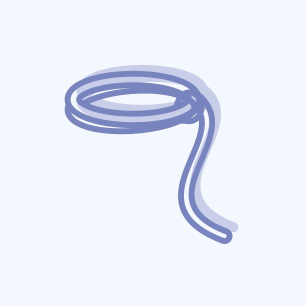 图标的绳子。适合作为狂野西部的象征。两个音调的风格。简单的设计可编辑。设计模板向量。简单的符号说明图片下载