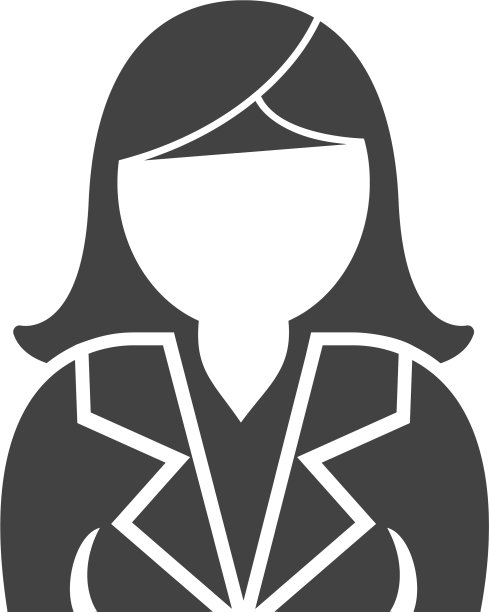 商界女性字形黑色图标图片下载