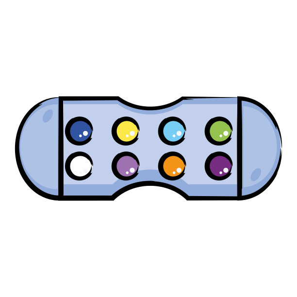 一个艺术调色板的孤立草图学校供应矢量图片下载