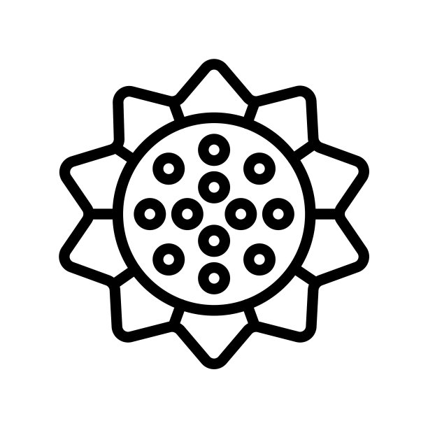 感恩节向日葵图标合集（可编辑线条）图片下载