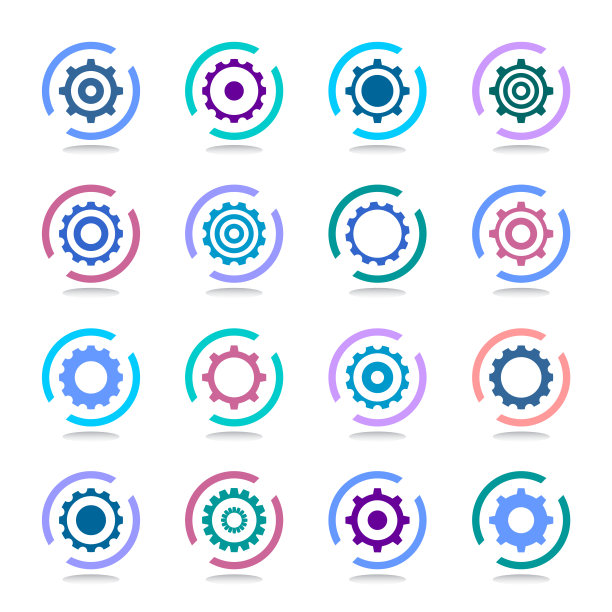 圆的设计元素。抽象的几何图标。图片下载