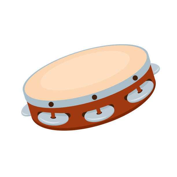 手鼓图标。民间打击乐器。图片下载