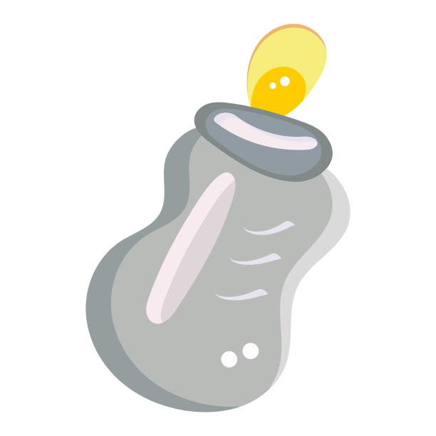 孤立的婴儿奶瓶图标可爱的设计矢量图片下载