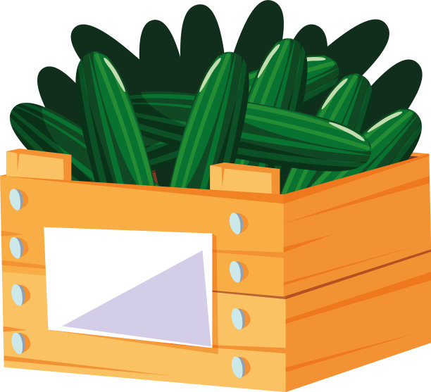 木制篮子里的新鲜黄瓜图片下载