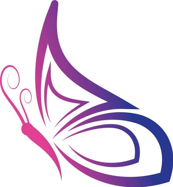 蝴蝶logo模板图标图片下载