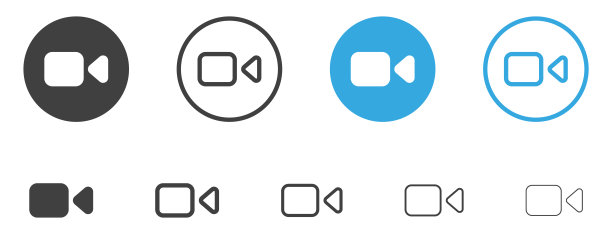 视频摄像机图标-视频会议图标-虚拟hangouts图标图片下载