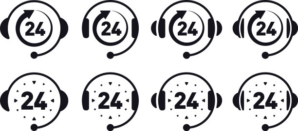 呼叫中心24小时图标图片下载