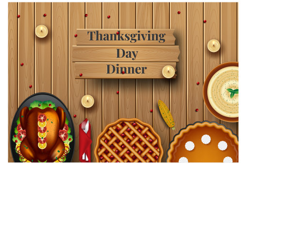 感恩节晚餐背景与火鸡和图片下载