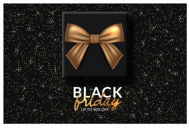 黑色星期五销售与圣诞节横幅模板图片下载